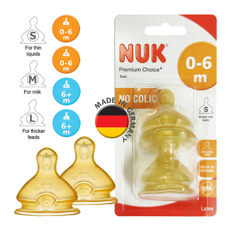 NUK Premium Choice Latex Teat 2/pack | Made in Germany